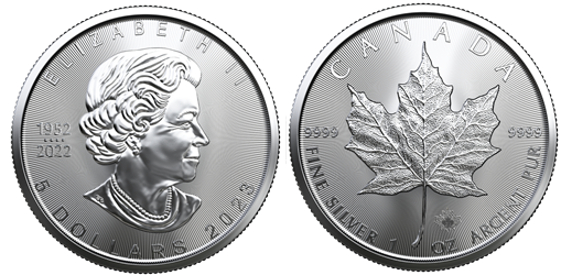 2023 1 oz Silver Canadian Maple